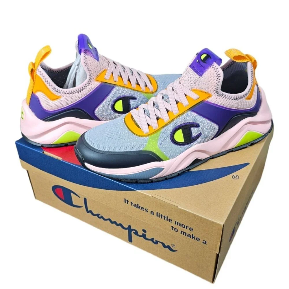Champion 9318 Fused Sneakers NIB Primer Pink Multi Color Running Men's SZ 10.5 - Picture 1 of 8